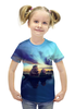 Заказать детскую футболку в Москве. Футболка с полной запечаткой для девочек Ночная рыбалка от ПРИНТЫ ПЕЧАТЬ  - готовые дизайны и нанесение принтов.