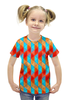Заказать детскую футболку в Москве. Футболка с полной запечаткой для девочек Треугольники от THE_NISE  - готовые дизайны и нанесение принтов.