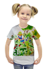 Заказать детскую футболку в Москве. Футболка с полной запечаткой для девочек земляничная поляна от mrs-snit@yandex.ru - готовые дизайны и нанесение принтов.