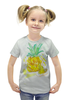 Заказать детскую футболку в Москве. Футболка с полной запечаткой для девочек Ананас от mrs-snit@yandex.ru - готовые дизайны и нанесение принтов.
