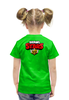 Заказать детскую футболку в Москве. Футболка с полной запечаткой для девочек BRAWL STARS LEON от geekbox - готовые дизайны и нанесение принтов.