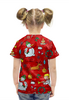 Заказать детскую футболку в Москве. Футболка с полной запечаткой для девочек Новогодняя  от T-shirt print  - готовые дизайны и нанесение принтов.