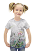Заказать детскую футболку в Москве. Футболка с полной запечаткой для девочек Одуванчик от Anna Lomachenko - готовые дизайны и нанесение принтов.