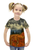 Заказать детскую футболку в Москве. Футболка с полной запечаткой для девочек Горная тропа от THE_NISE  - готовые дизайны и нанесение принтов.