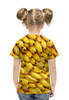 Заказать детскую футболку в Москве. Футболка с полной запечаткой для девочек Бананы 3D от Newprints - готовые дизайны и нанесение принтов.