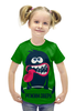 Заказать детскую футболку в Москве. Футболка с полной запечаткой для девочек Режим Зверь! от ANDREI M - готовые дизайны и нанесение принтов.