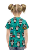Заказать детскую футболку в Москве. Футболка с полной запечаткой для девочек Смешные панды от T-shirt print  - готовые дизайны и нанесение принтов.