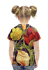 Заказать детскую футболку в Москве. Футболка с полной запечаткой для девочек  сад цветов от THE_NISE  - готовые дизайны и нанесение принтов.