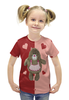 Заказать детскую футболку в Москве. Футболка с полной запечаткой для девочек Плюшевый медведь от THE_NISE  - готовые дизайны и нанесение принтов.