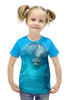Заказать детскую футболку в Москве. Футболка с полной запечаткой для девочек дельфин от THE_NISE  - готовые дизайны и нанесение принтов.