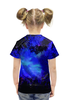 Заказать детскую футболку в Москве. Футболка с полной запечаткой для девочек Forest in Space от Sacred - готовые дизайны и нанесение принтов.