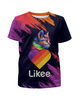 Заказать детскую футболку в Москве. Футболка с полной запечаткой для девочек Likee (LIKE Video) от vista12761@rambler.ru - готовые дизайны и нанесение принтов.