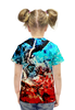 Заказать детскую футболку в Москве. Футболка с полной запечаткой для девочек Лед и пламя от THE_NISE  - готовые дизайны и нанесение принтов.
