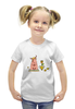 Заказать детскую футболку в Москве. Футболка с полной запечаткой для девочек корова от THE_NISE  - готовые дизайны и нанесение принтов.