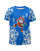 Заказать детскую футболку в Москве. Футболка с полной запечаткой для девочек Санта Клаус от THE_NISE  - готовые дизайны и нанесение принтов.