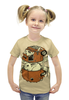 Заказать детскую футболку в Москве. Футболка с полной запечаткой для девочек Rabbit Scull / Кролик и Череп  от crash - готовые дизайны и нанесение принтов.