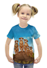 Заказать детскую футболку в Москве. Футболка с полной запечаткой для девочек Сурикаты от T-shirt print  - готовые дизайны и нанесение принтов.