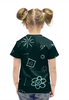 Заказать детскую футболку в Москве. Футболка с полной запечаткой для девочек Меловая доска от Irinakn - готовые дизайны и нанесение принтов.