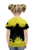 Заказать детскую футболку в Москве. Футболка с полной запечаткой для девочек Черно-желтые краски от THE_NISE  - готовые дизайны и нанесение принтов.