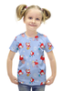 Заказать детскую футболку в Москве. Футболка с полной запечаткой для девочек Дед мороз от THE_NISE  - готовые дизайны и нанесение принтов.