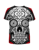 Заказать детскую футболку в Москве. Футболка с полной запечаткой для девочек Santa Muerte skull от scoopysmith - готовые дизайны и нанесение принтов.