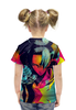 Заказать детскую футболку в Москве. Футболка с полной запечаткой для девочек Дзин самурай чамплу от Y L - готовые дизайны и нанесение принтов.
