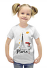 Заказать детскую футболку в Москве. Футболка с полной запечаткой для девочек Осень в Париже. от Zorgo-Art  - готовые дизайны и нанесение принтов.