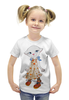 Заказать детскую футболку в Москве. Футболка с полной запечаткой для девочек Модница от Дарья Калинкина - готовые дизайны и нанесение принтов.