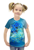 Заказать детскую футболку в Москве. Футболка с полной запечаткой для девочек Светящаяся мышка от Anna Lomachenko - готовые дизайны и нанесение принтов.