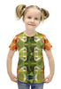 Заказать детскую футболку в Москве. Футболка с полной запечаткой для девочек Морковный фреш от anomalica - готовые дизайны и нанесение принтов.