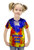 Заказать детскую футболку в Москве. Футболка с полной запечаткой для девочек свободная каталония от Маверик - готовые дизайны и нанесение принтов.