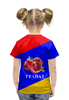 Заказать детскую футболку в Москве. Футболка с полной запечаткой для девочек Армянски карта от Hakob Hakob - готовые дизайны и нанесение принтов.