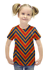 Заказать детскую футболку в Москве. Футболка с полной запечаткой для девочек Разноцветные линии от THE_NISE  - готовые дизайны и нанесение принтов.