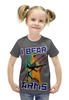 Заказать детскую футболку в Москве. Футболка с полной запечаткой для девочек Bear Arms от Leichenwagen - готовые дизайны и нанесение принтов.
