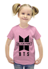Заказать детскую футболку в Москве. Футболка с полной запечаткой для девочек BTS and BLACKPINK от weeert - готовые дизайны и нанесение принтов.