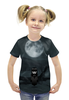 Заказать детскую футболку в Москве. Футболка с полной запечаткой для девочек Полнолуние от ПРИНТЫ ПЕЧАТЬ  - готовые дизайны и нанесение принтов.