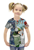 Заказать детскую футболку в Москве. Футболка с полной запечаткой для девочек дед мороз от Alexandra Belyavskaya - готовые дизайны и нанесение принтов.