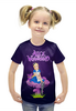 Заказать детскую футболку в Москве. Футболка с полной запечаткой для девочек Алиса в Стране Чудес от T-shirt print  - готовые дизайны и нанесение принтов.