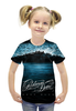 Заказать детскую футболку в Москве. Футболка с полной запечаткой для девочек Parkway Drive Deep Blue от inPrintio - готовые дизайны и нанесение принтов.