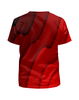 Заказать детскую футболку в Москве. Футболка с полной запечаткой для девочек Красные волны от THE_NISE  - готовые дизайны и нанесение принтов.