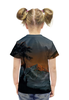 Заказать детскую футболку в Москве. Футболка с полной запечаткой для девочек Дракон от Dover - готовые дизайны и нанесение принтов.