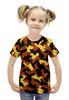 Заказать детскую футболку в Москве. Футболка с полной запечаткой для девочек Камуфляж пустыня от THE_NISE  - готовые дизайны и нанесение принтов.