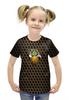 Заказать детскую футболку в Москве. Футболка с полной запечаткой для девочек Ковид в виде смерти. от Zorgo-Art  - готовые дизайны и нанесение принтов.