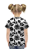 Заказать детскую футболку в Москве. Футболка с полной запечаткой для девочек черно-белые цветы от THE_NISE  - готовые дизайны и нанесение принтов.