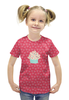 Заказать детскую футболку в Москве. Футболка с полной запечаткой для девочек сладости от THE_NISE  - готовые дизайны и нанесение принтов.