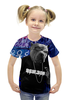 Заказать детскую футболку в Москве. Футболка с полной запечаткой для девочек SWANKY Тайсон от DesertHawk - готовые дизайны и нанесение принтов.