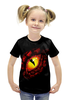 Заказать детскую футболку в Москве. Футболка с полной запечаткой для девочек Глаз Дракона от galaxy secret - готовые дизайны и нанесение принтов.