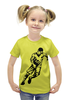 Заказать детскую футболку в Москве. Футболка с полной запечаткой для девочек Футболист от ПРИНТЫ ПЕЧАТЬ  - готовые дизайны и нанесение принтов.