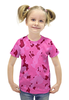 Заказать детскую футболку в Москве. Футболка с полной запечаткой для девочек Розовый камуфляж от THE_NISE  - готовые дизайны и нанесение принтов.