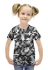 Заказать детскую футболку в Москве. Футболка с полной запечаткой для девочек Pixel Gray от THE_NISE  - готовые дизайны и нанесение принтов.